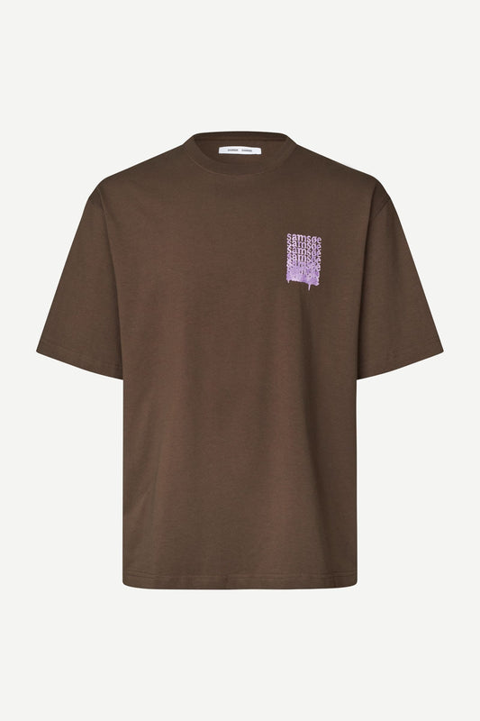 Dark Olive Green טי שירט קצרה לגברים Sasteven 11725 SAMSOE SAMSOE