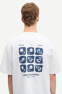 White Smoke טי שירט קצרה לגברים Sacohen SAMSOE SAMSOE
