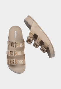 Lavender כפכפי רצועות בהדפס משובץ לנשים Cozy MELISSA