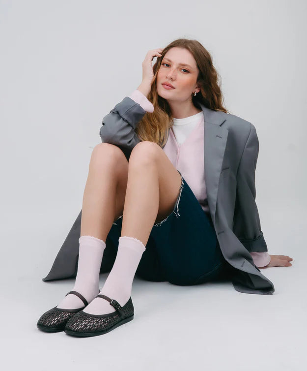 Light Gray נעלי בובה רשת לנשים Happer MELISSA