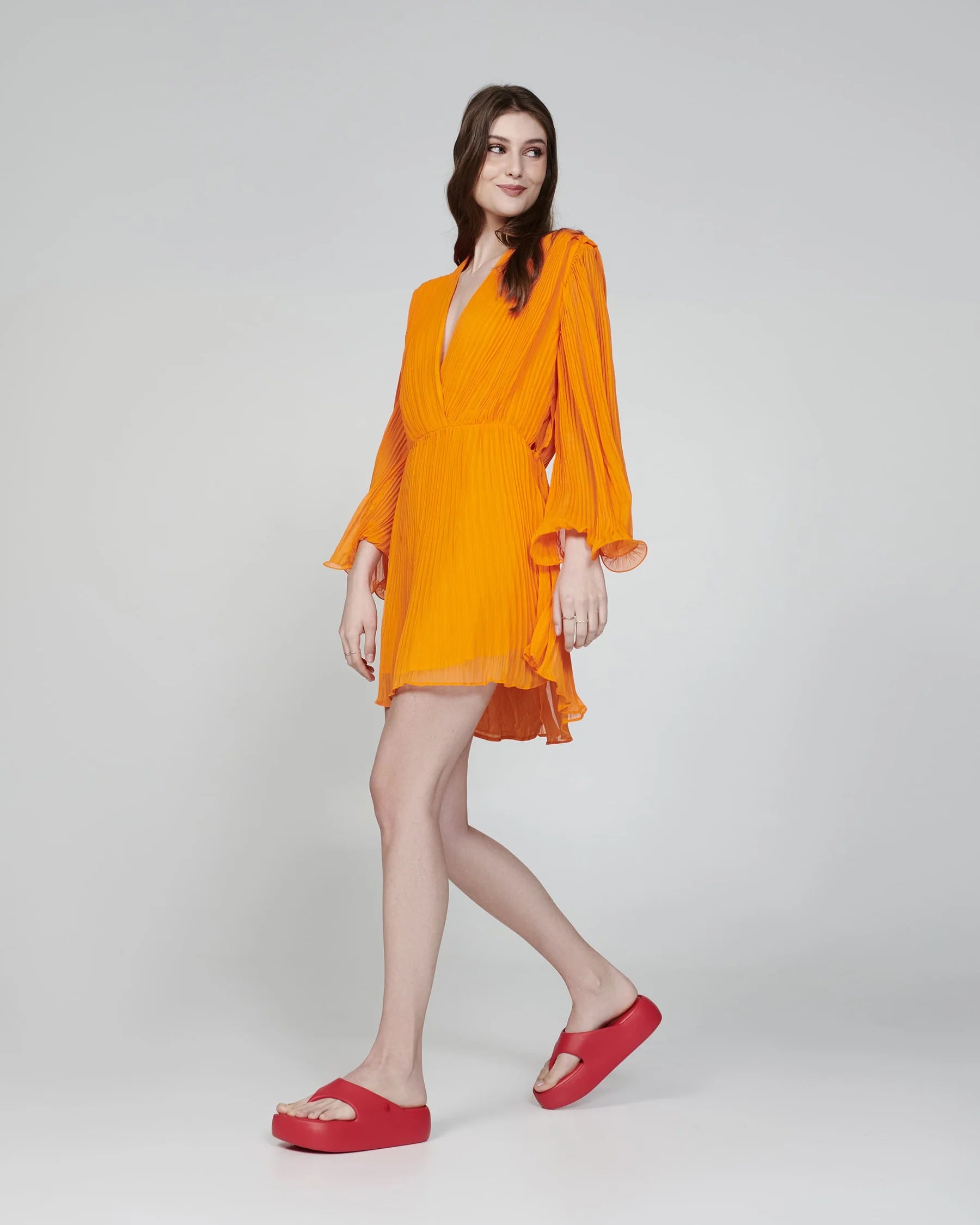 Light Gray כפכפי אצבע פלטפורמה לנשים Free Platform MELISSA