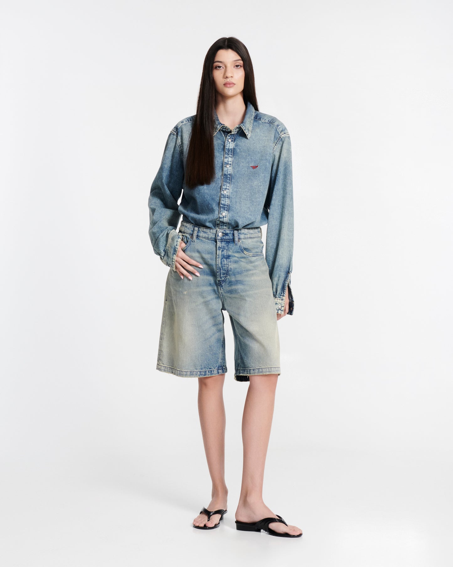 White Smoke כפכפי אצבע לנשים MELISSA X DIESEL MELISSA