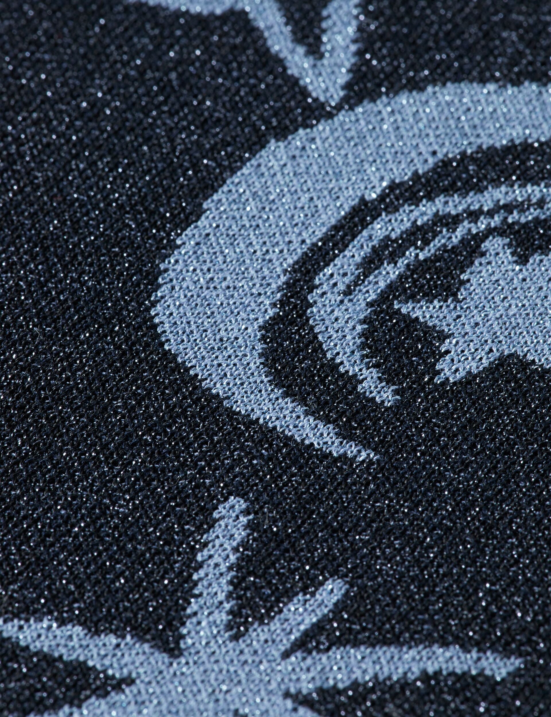 Black חולצת סריג קצרה לנשים Jacquard SCOTCH & SODA