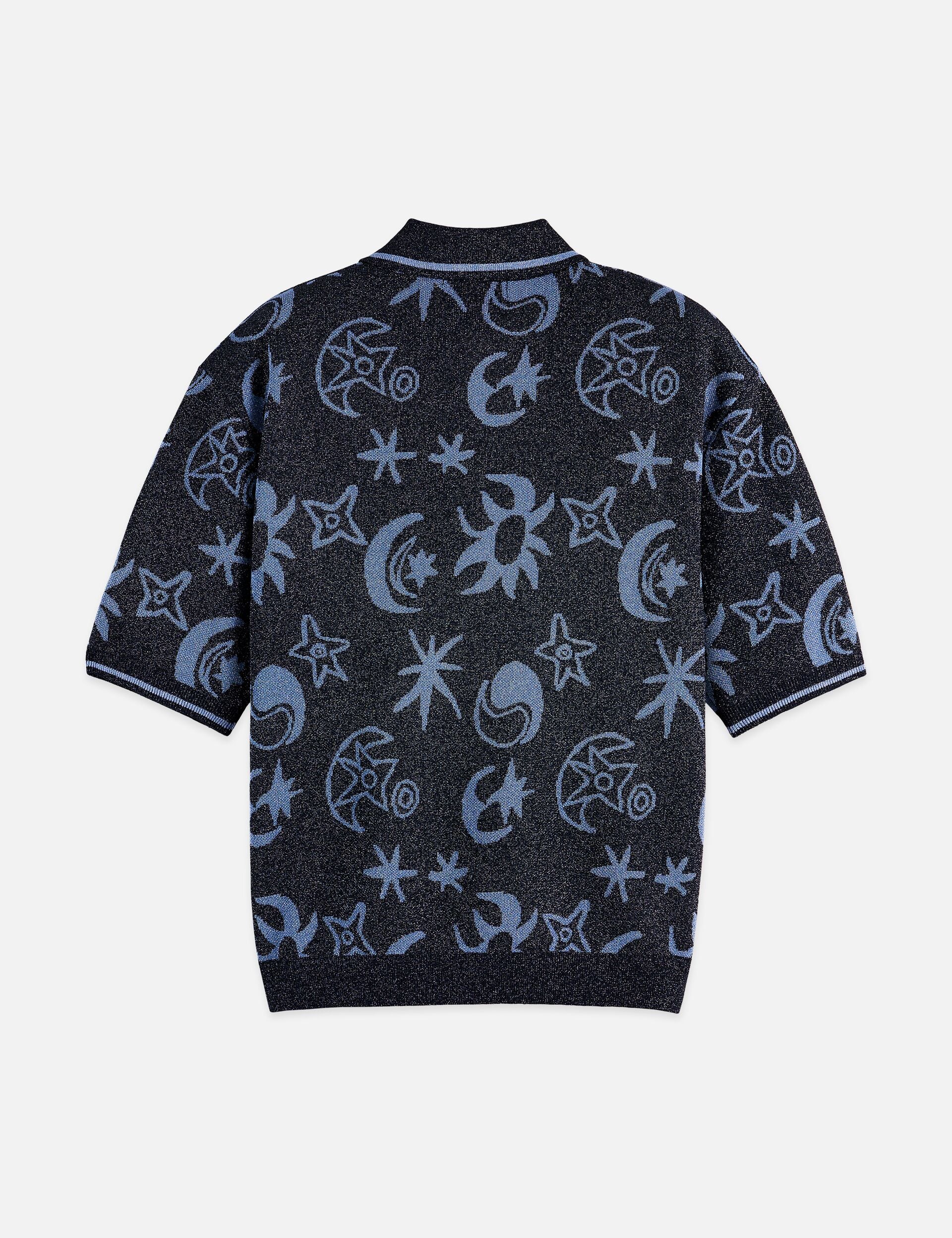 White Smoke חולצת סריג קצרה לנשים Jacquard SCOTCH & SODA