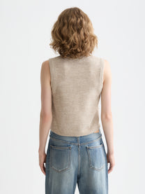 Gray טופ סרוג לנשים Embroidered Crew SCOTCH & SODA