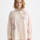 Misty Rose חולצה מכופתרת ארוכה לנשים Embroidery girlfriend SCOTCH & SODA
