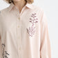 Gray חולצה מכופתרת ארוכה לנשים Embroidery girlfriend SCOTCH & SODA