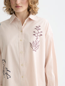 Gray חולצה מכופתרת ארוכה לנשים Embroidery girlfriend SCOTCH & SODA