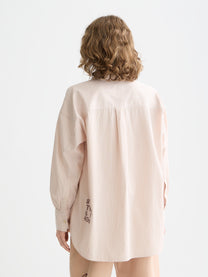 Light Gray חולצה מכופתרת ארוכה לנשים Embroidery girlfriend SCOTCH & SODA