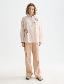 Misty Rose חולצה מכופתרת ארוכה לנשים Embroidery girlfriend SCOTCH & SODA