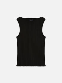Black גופיית לנשים Structured Rib SCOTCH & SODA