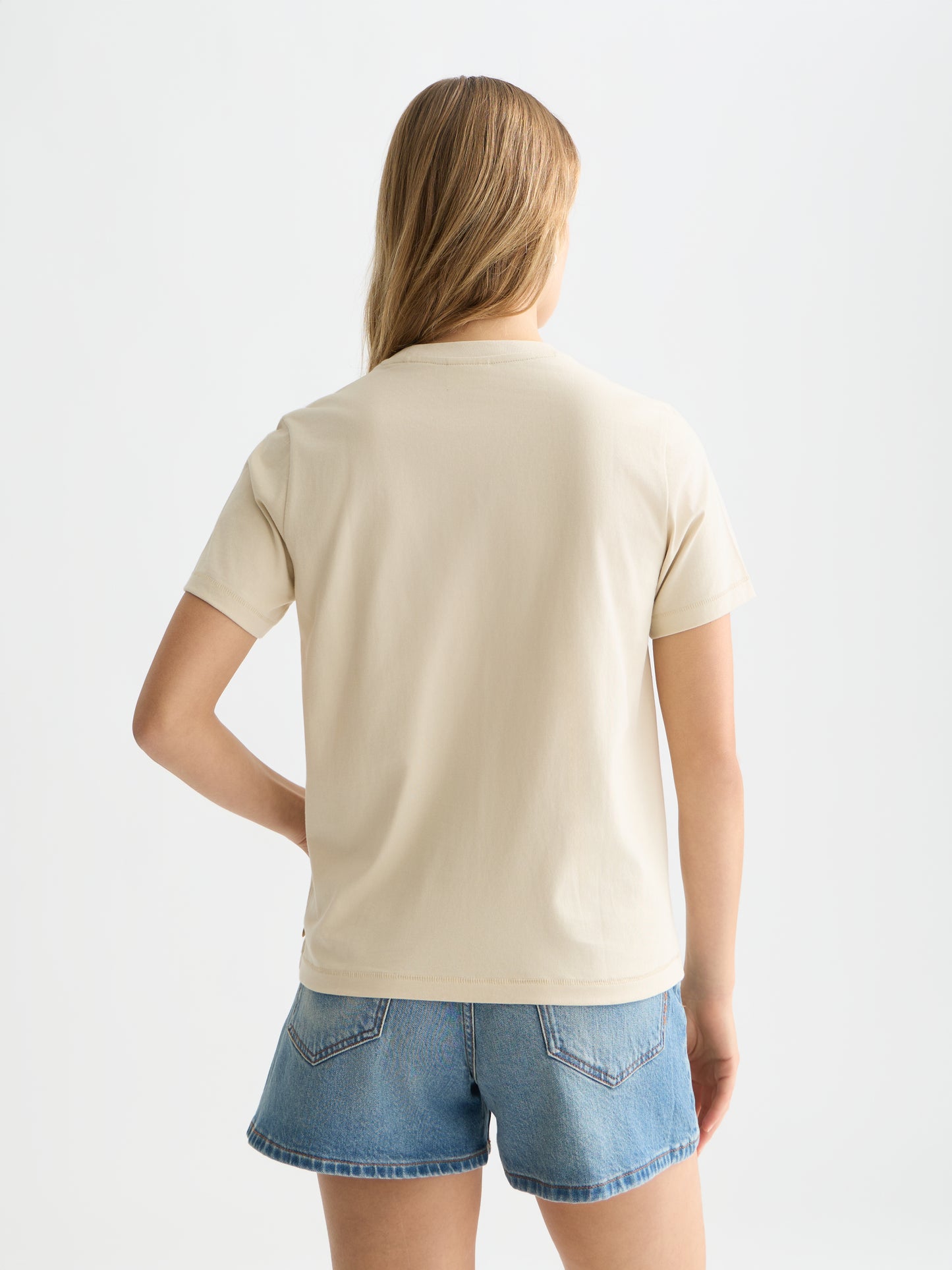 Lavender EMBROIDERED ARTWORK REGULAR-FIT T-SHIRT טי שירט קצרה SCOTCH & SODA