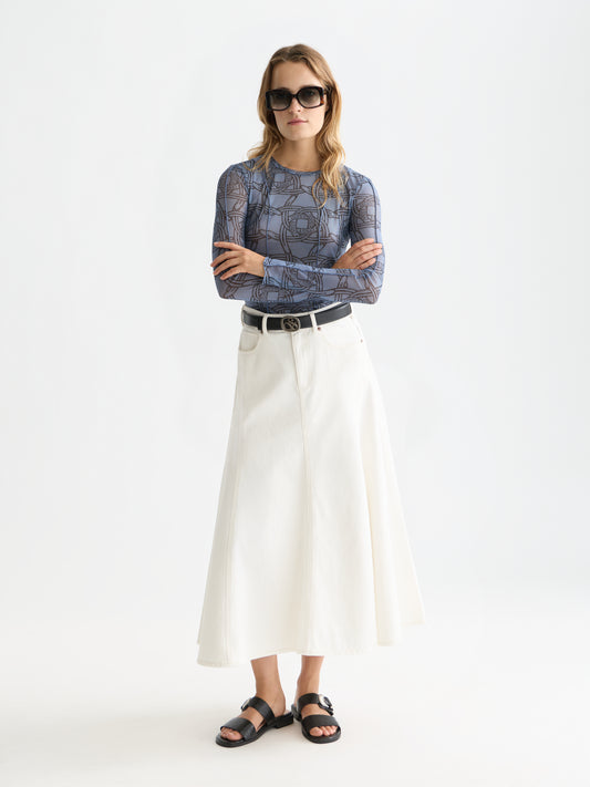 Lavender טי שירט ארוכה לנשים Classic Logo SCOTCH & SODA