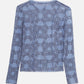 Light Slate Gray חולצת מודפסת עם שרוולים ארוכים לנשים Mesh SCOTCH & SODA