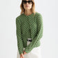 Dark Olive Green קרדיגן סריג פרחוני לנשים Structured Button SCOTCH & SODA
