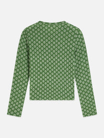 White Smoke קרדיגן סריג פרחוני לנשים Structured Button SCOTCH & SODA