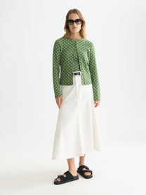 White Smoke קרדיגן סריג פרחוני לנשים Structured Button SCOTCH & SODA