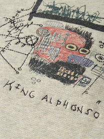Gray קפוצ’ון לנשים Basquiat Washed Artwork SCOTCH & SODA
