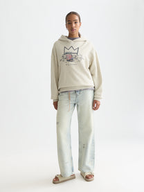 Lavender קפוצ’ון לנשים Basquiat Washed Artwork SCOTCH & SODA