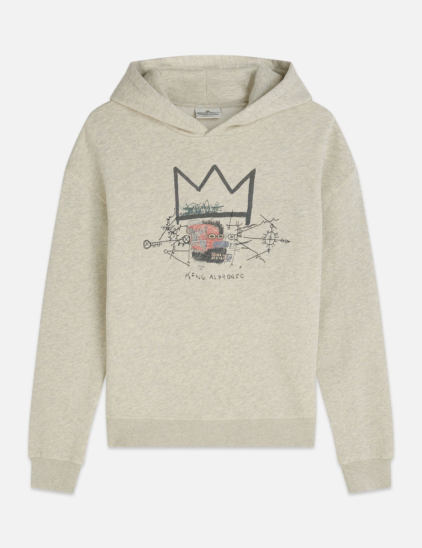 Gray קפוצ’ון לנשים Basquiat Washed Artwork SCOTCH & SODA