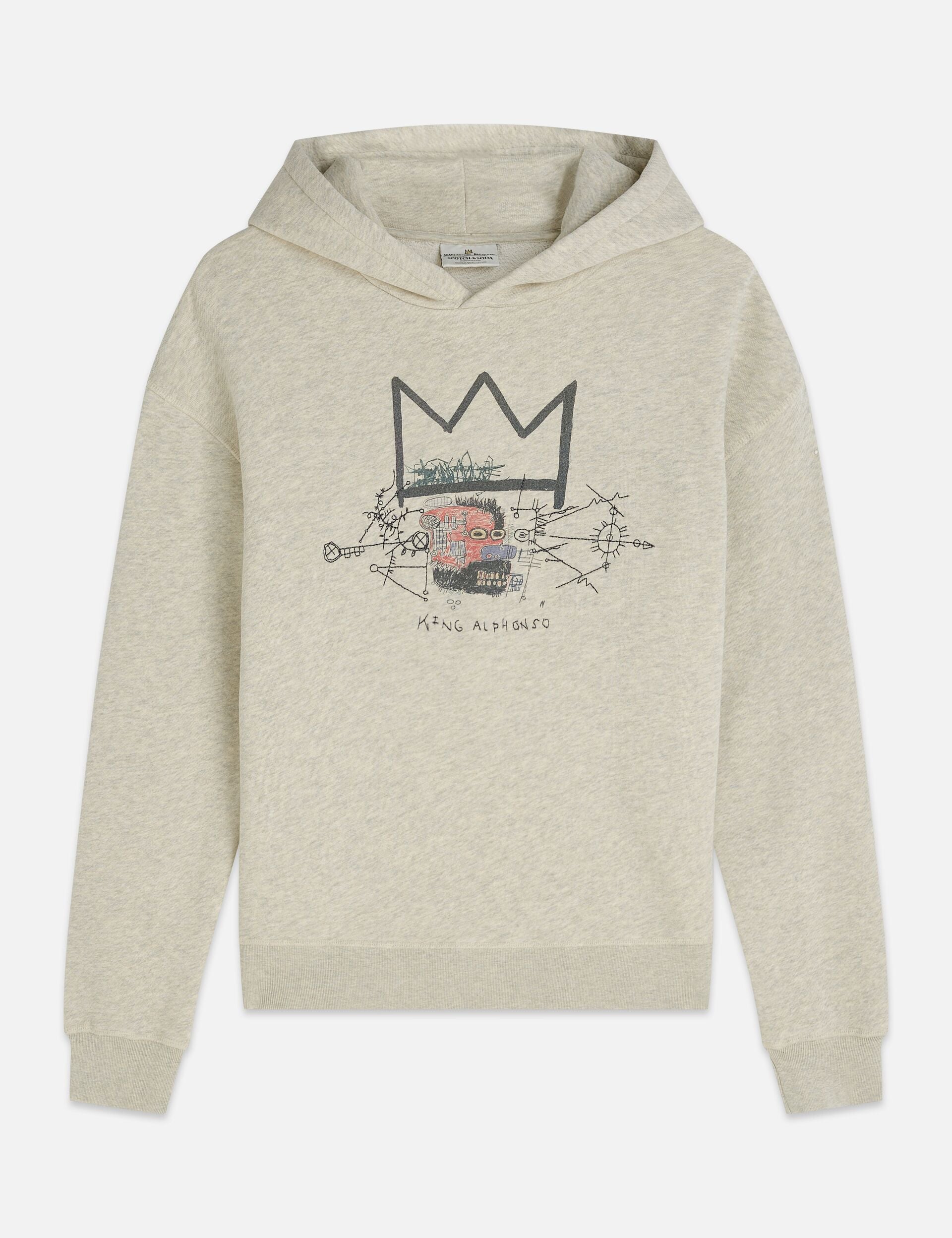 Gray קפוצ’ון לנשים Basquiat Washed Artwork SCOTCH & SODA