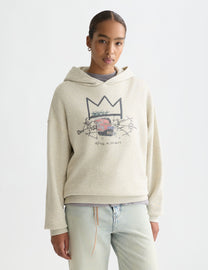 Lavender קפוצ’ון לנשים Basquiat Washed Artwork SCOTCH & SODA