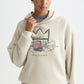 Lavender קפוצ’ון לנשים Basquiat Washed Artwork SCOTCH & SODA