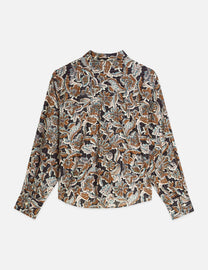 White Smoke חולצה מכופתרת ארוכה לנשים Printed SCOTCH & SODA