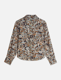 White Smoke חולצה מכופתרת ארוכה לנשים Printed SCOTCH & SODA