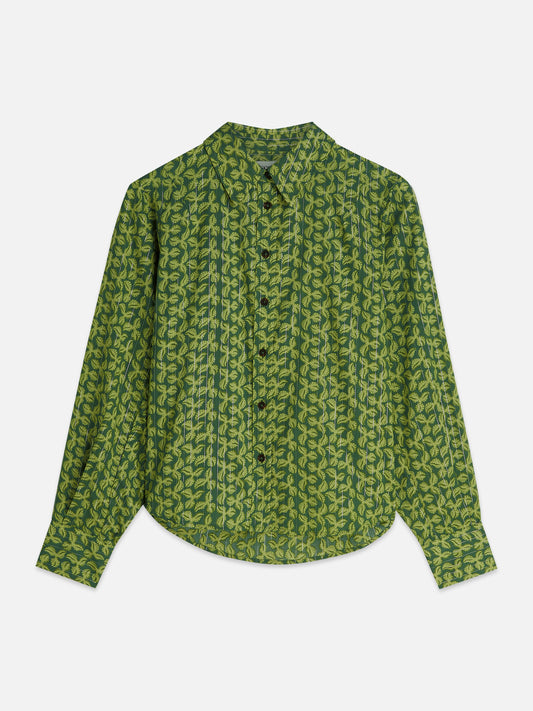 White Smoke חולצה מכופתרת ארוכה לנשים Pin Tuck Long Sleeve SCOTCH & SODA
