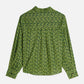 Dark Olive Green חולצה מכופתרת ארוכה לנשים Pin Tuck Long Sleeve SCOTCH & SODA