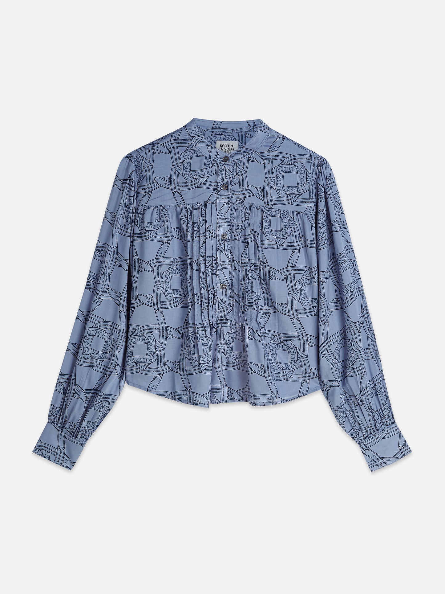 White Smoke PIN TUCK LONG SLEEVE SHIRT חולצה מכופתרת ארוכה SCOTCH & SODA