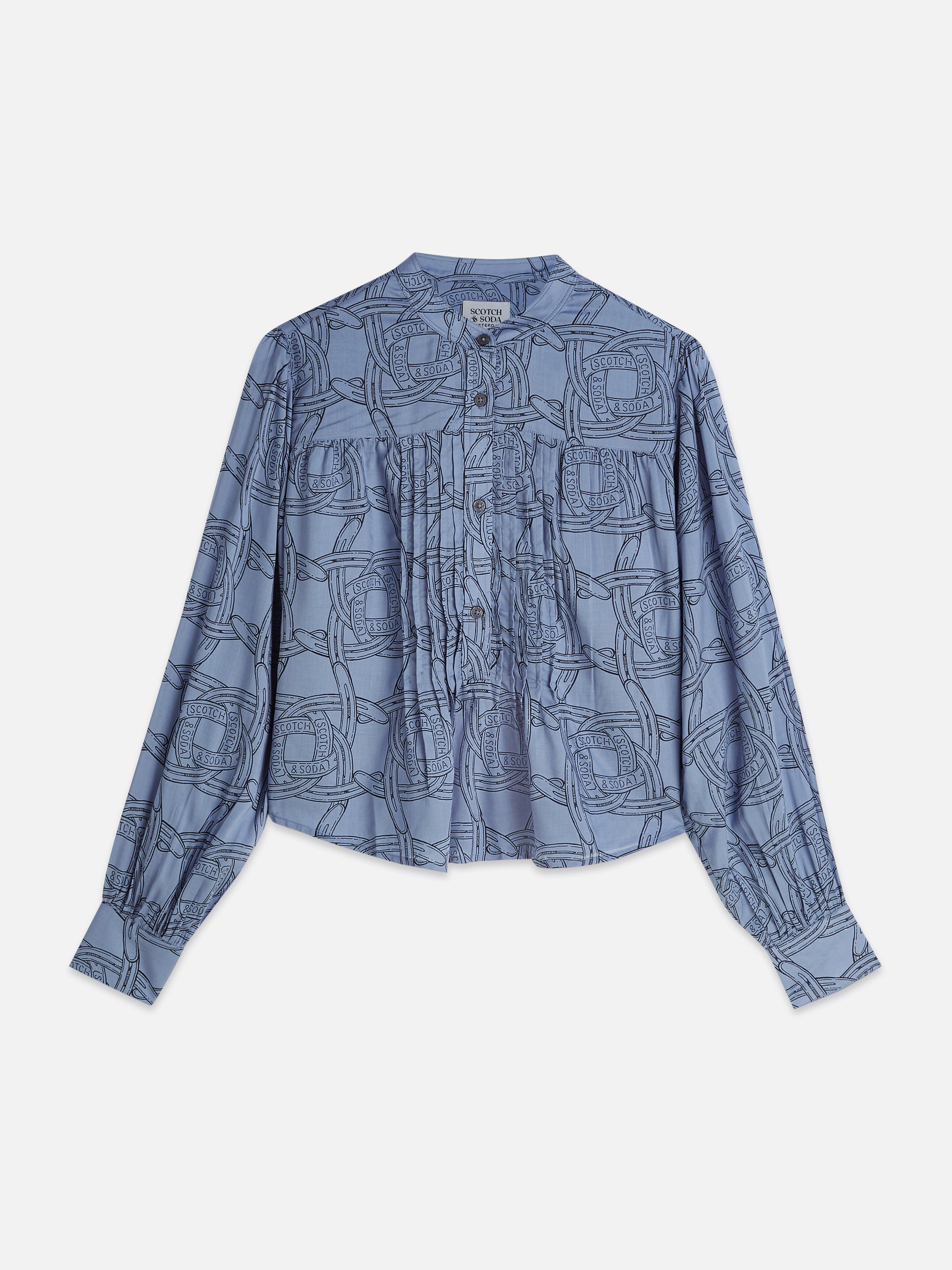 White Smoke PIN TUCK LONG SLEEVE SHIRT חולצה מכופתרת ארוכה SCOTCH & SODA