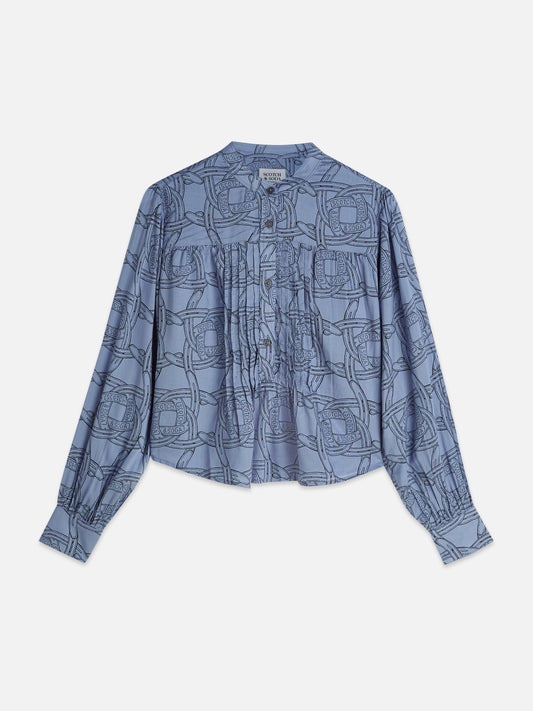 White Smoke PIN TUCK LONG SLEEVE SHIRT חולצה מכופתרת ארוכה SCOTCH & SODA