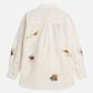 Antique White חולצה מכופתרת ארוכה רקומה לנשים Girlfriend SCOTCH & SODA
