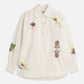 Antique White חולצה מכופתרת ארוכה רקומה לנשים Girlfriend SCOTCH & SODA