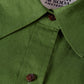 Dark Olive Green חולצה מכופתרת ארוכה לנשים Linen Blend SCOTCH & SODA