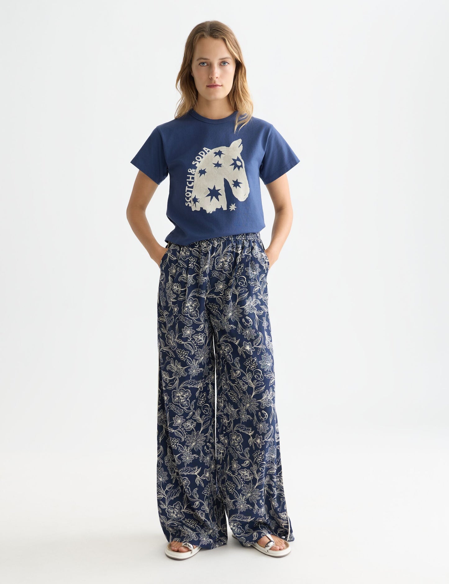 White Smoke מכנסיים ארוכים לנשים Eleni SCOTCH & SODA