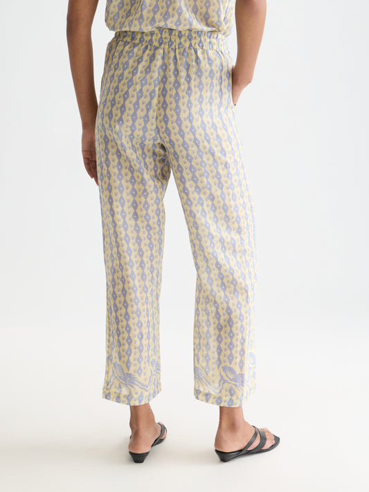 White Smoke GIA - ALL OVER PRINTED COTTON VOILE PANTS מכנסיים ארוכים SCOTCH & SODA