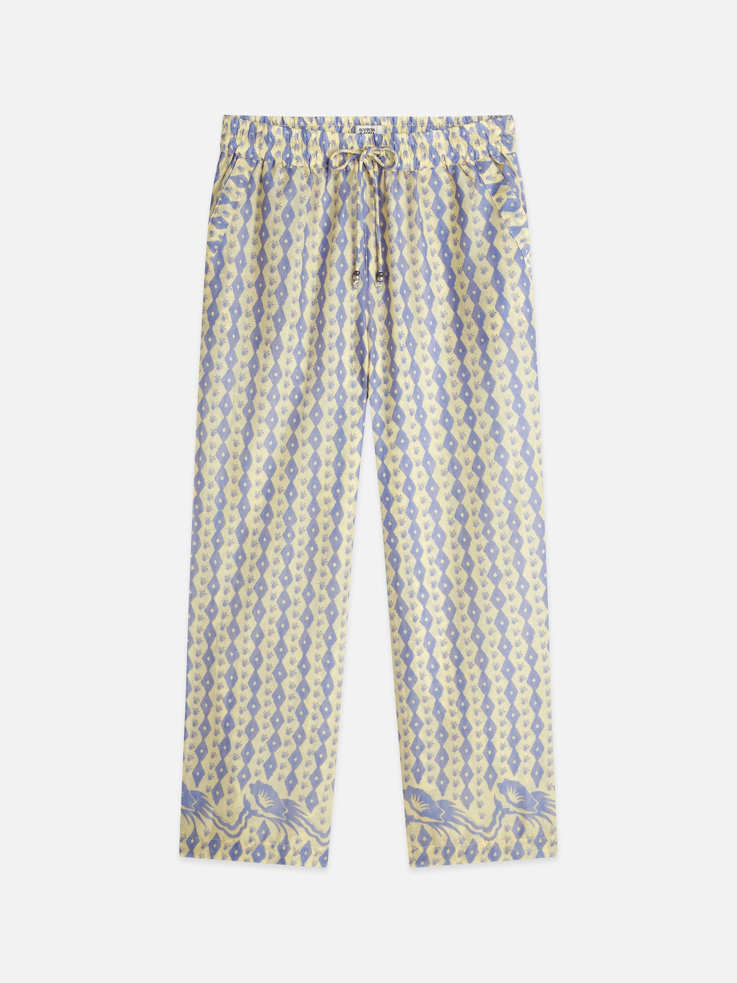 Gray GIA - ALL OVER PRINTED COTTON VOILE PANTS מכנסיים ארוכים SCOTCH & SODA