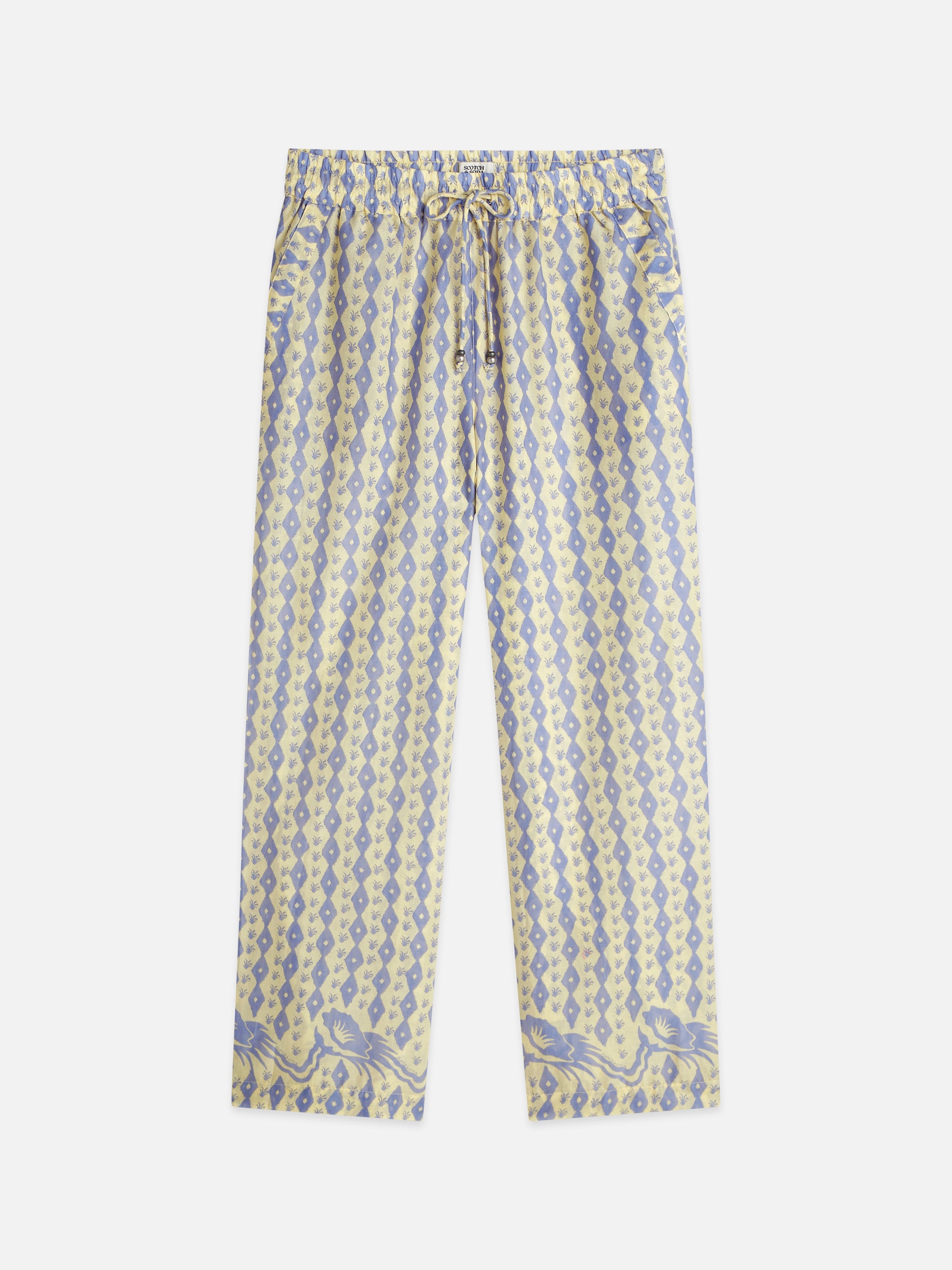 Gray GIA - ALL OVER PRINTED COTTON VOILE PANTS מכנסיים ארוכים SCOTCH & SODA