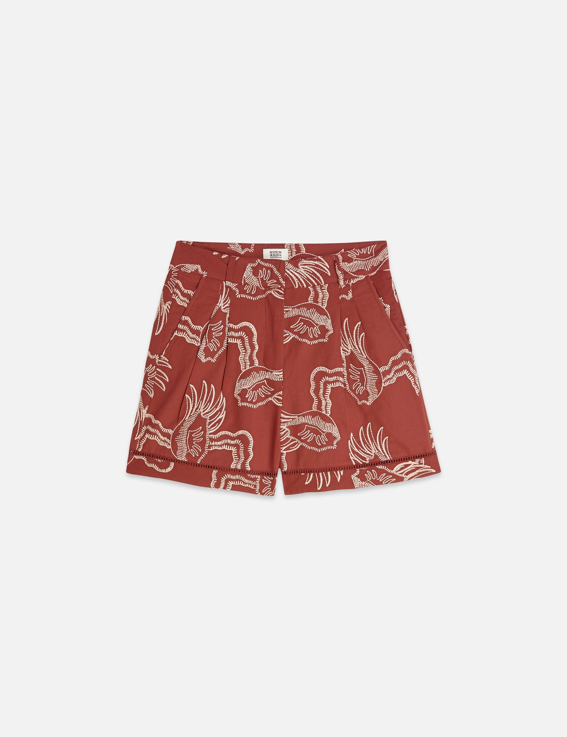 Sienna מכנסי שורטס מודפסים לנשים Embroidered SCOTCH & SODA