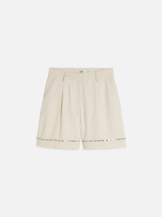 Light Gray EMBELLISHED HIGH RISE SHORTS מכנסיים קצרים SCOTCH & SODA