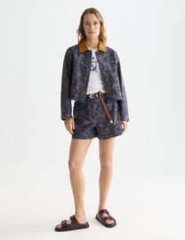 White Smoke מכנסי שורטס רקומים בגזרה גבוהה לנשים Embroidered SCOTCH & SODA