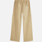 Tan NOA - LINEN HIGH-RISE WIDE-LEG RELAXED PULL PANTS מכנסיים ארוכים SCOTCH & SODA