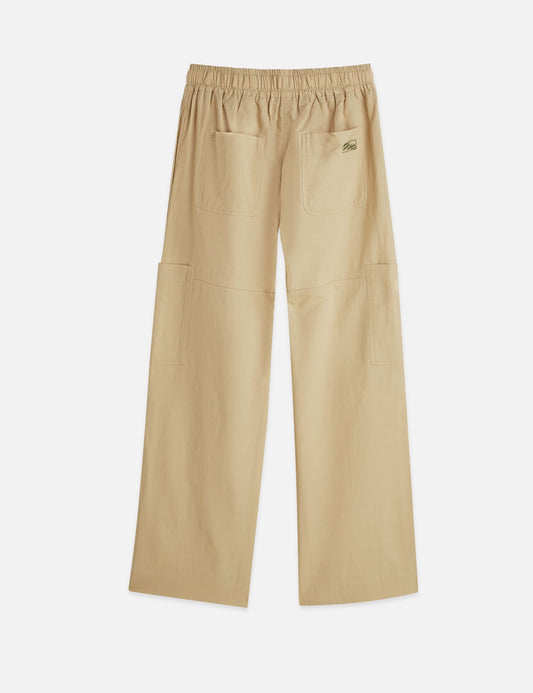 Tan NOA - LINEN HIGH-RISE WIDE-LEG RELAXED PULL PANTS מכנסיים ארוכים SCOTCH & SODA