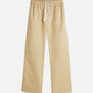 Tan NOA - LINEN HIGH-RISE WIDE-LEG RELAXED PULL PANTS מכנסיים ארוכים SCOTCH & SODA
