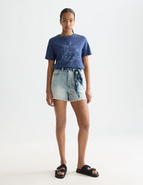 White Smoke מכנסי ג׳ינס קצרים בגזרה גבוהה לנשים The Ray SCOTCH & SODA