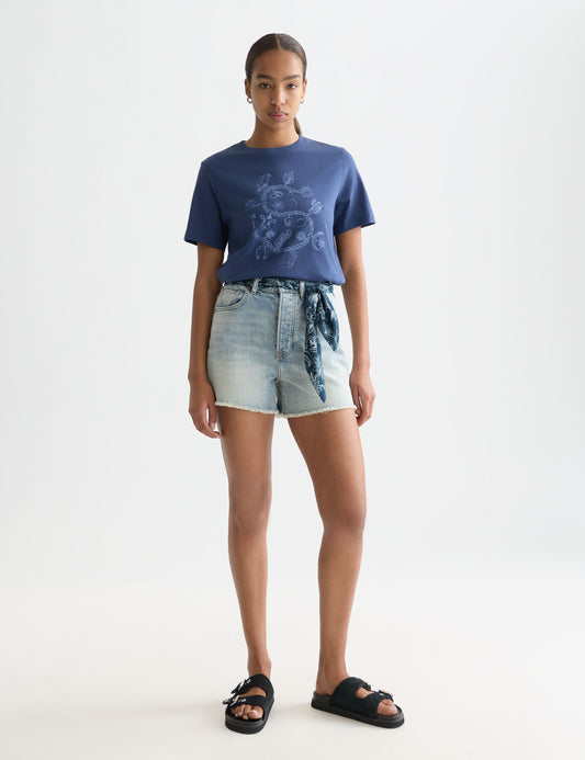 White Smoke מכנסי ג׳ינס קצרים בגזרה גבוהה לנשים The Ray SCOTCH & SODA