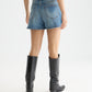 White Smoke מכנסי ג׳ינס קצרים בגזרת לנשים A SCOTCH & SODA